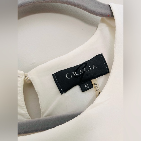 Gracia Ruffle Dress, Cream - Picture 4 of 4